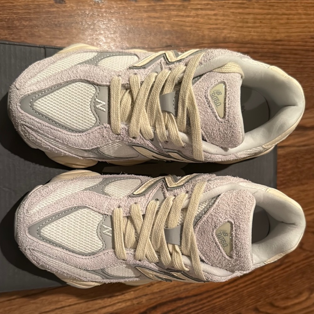 New Balance Beige and Gray Sneakers